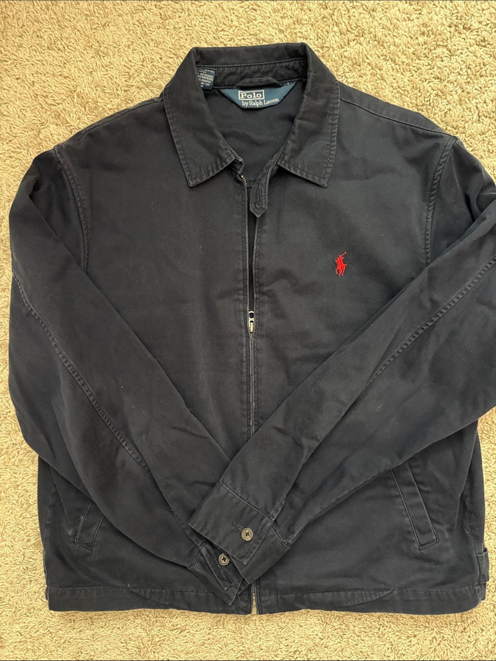 Polo by Ralph Lauren Navy Zip Jacket with Red Pony
